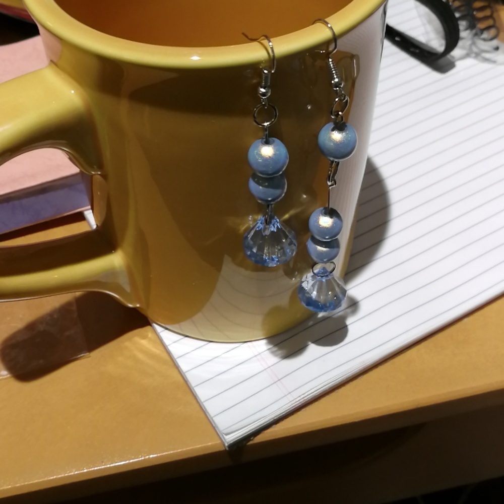 asymmetrical string earrings